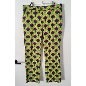 Loudmouth Golf Pants Mens 34x30 (Tag 36x32) Geometric Psychedelic Print